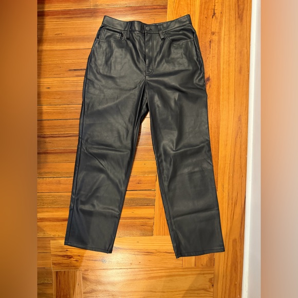 Madewell The Perfect Vintage Straight Jean Faux Leather Edition Size 30 - Picture 2 of 16